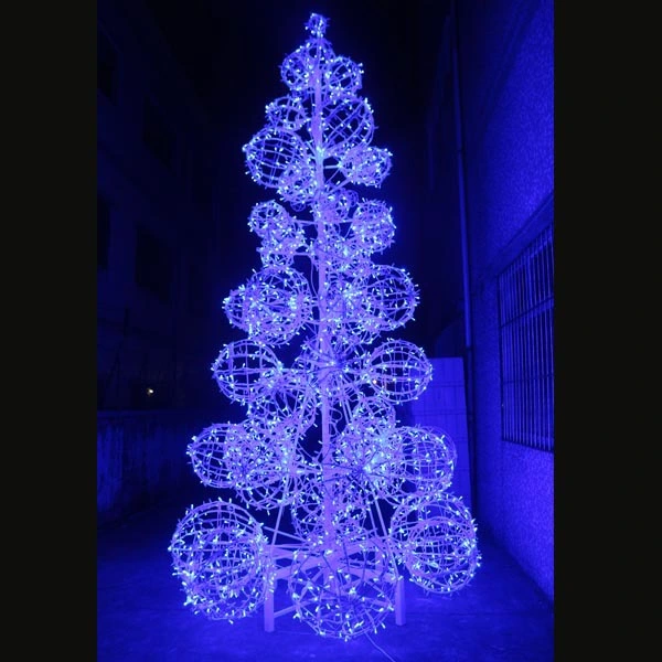 Acrylic LED White Christmas Tree with LED Light Decoration Balls Light