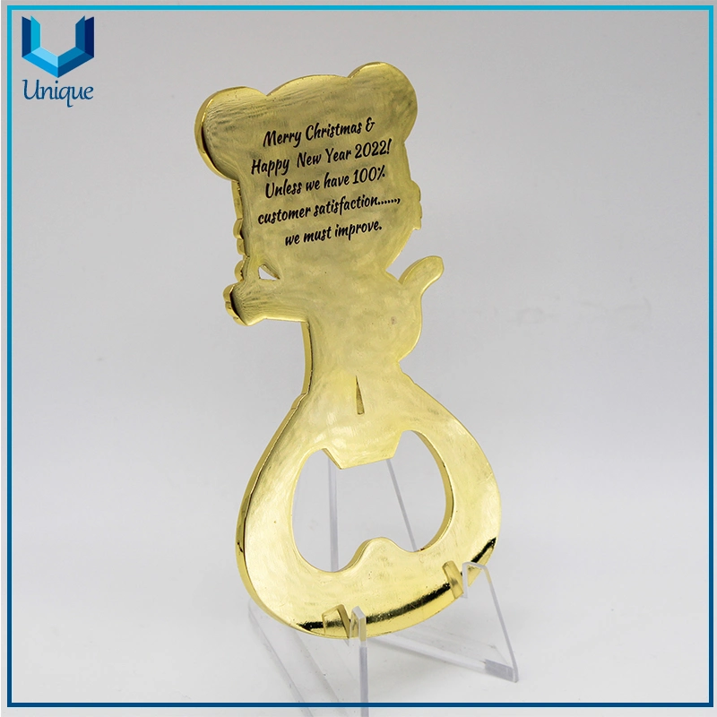 Custom Company Gift Bottle Opener, High quality/High cost performance  Gold Bottle Openr with UV Printing, Custom Your Logo Fashion Style Beer Bottle Opener