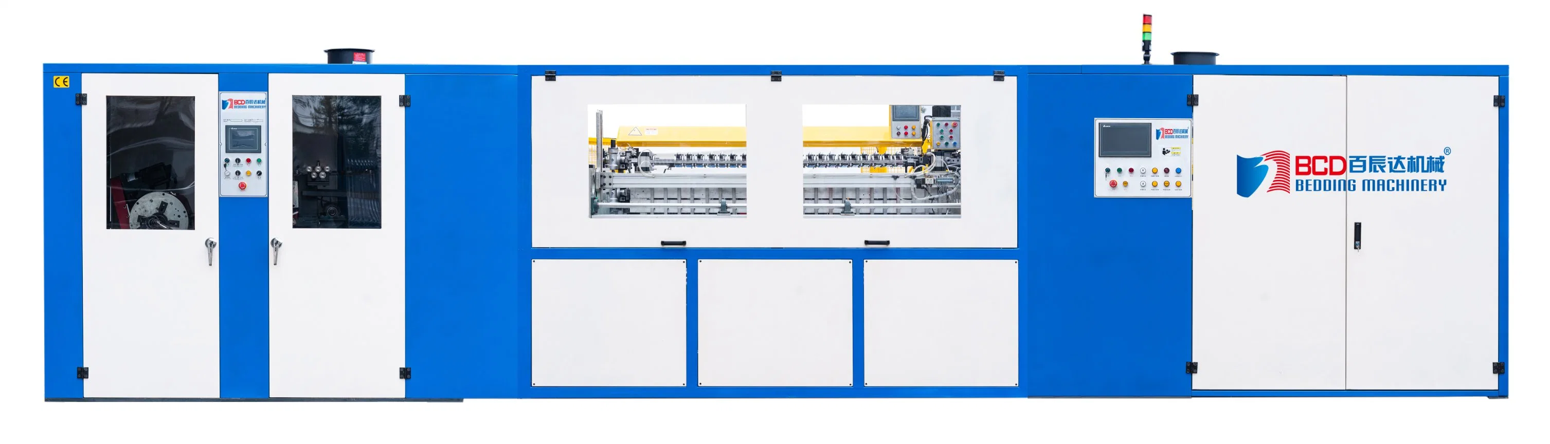 Vollservosteuerung Auto Matratze Federeinheit Automatische Produktionslinie (Servo Motor, Federaufspulung &amp; Montage 3 in 1, 1 Haspel+2 Assembler mit CE/SGS (BYTJ-100)