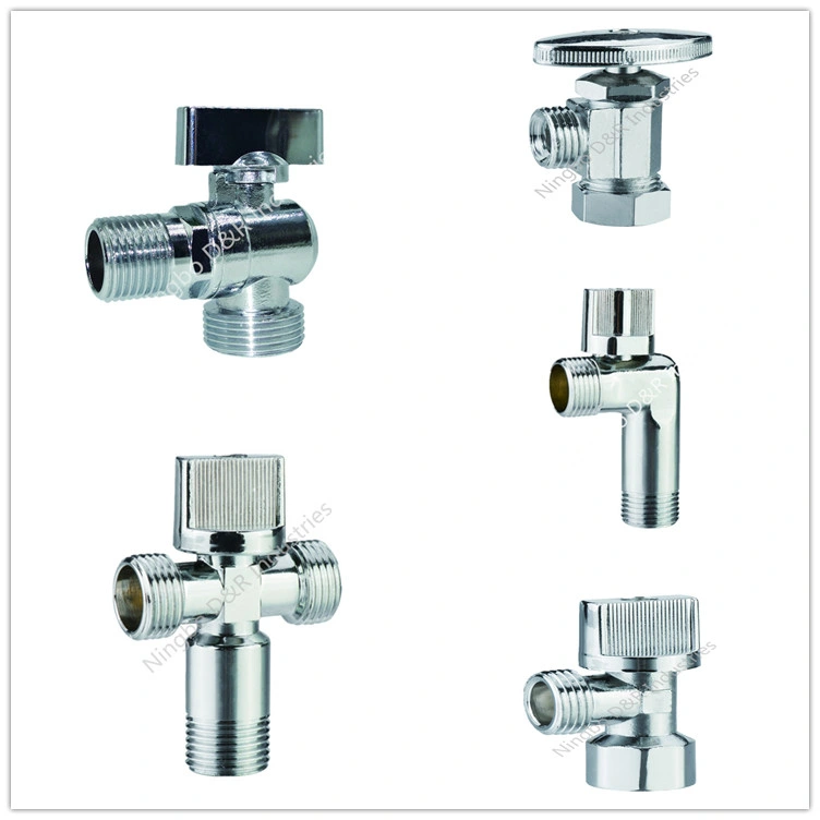 15mm Two-Way Male Female End Zinc Material Water Angle Stop Valve