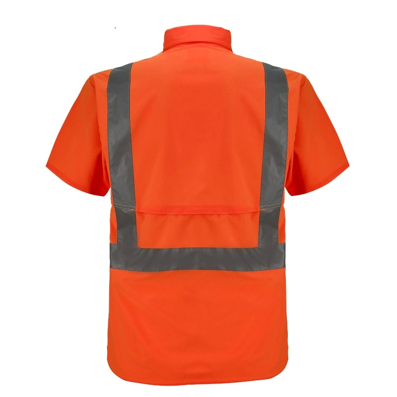 Los EPI de prendas de vestir de la construcción de la seguridad de la seguridad reflectante personalizada camisa Sport