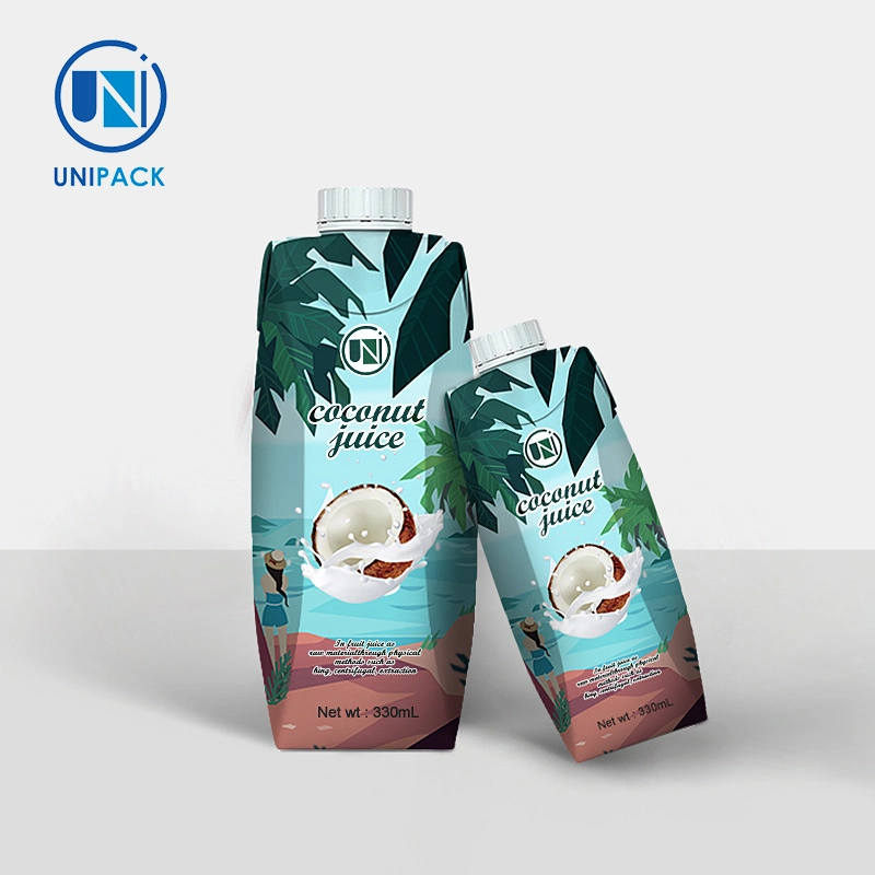 Unipack Prisma Cardboard Packaging Disposable Paper Box Custom Logo Printing for Beverage