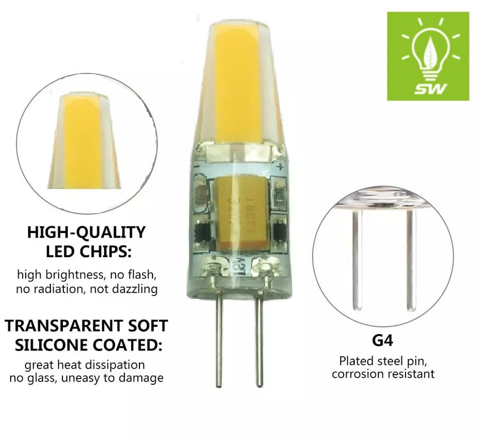 New LED G4 G9 COB 2W 3W 4W Plug Bulbs Clear Crystal Insert Bulbs LED G9 Silicone Coated Lamps LED G4 G9 LED Bulb Light