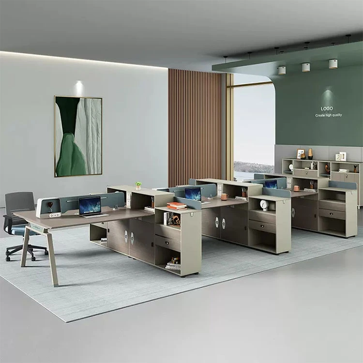 Liyu Golden Desks Hersteller Grey Novel Möbel Light Modern Luxuos Arbeitsplatz Tische LED Büromöbel Lieferant