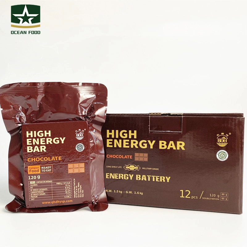 Chocolate Outside Long Storage Mre High Energy Food Bar