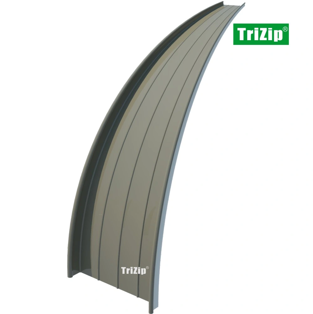 Metal Trizip junta alzada de aleación de aluminio techos, revestimiento de fachada, la curva de la estación Panel-Bus System-Convex (TD042)