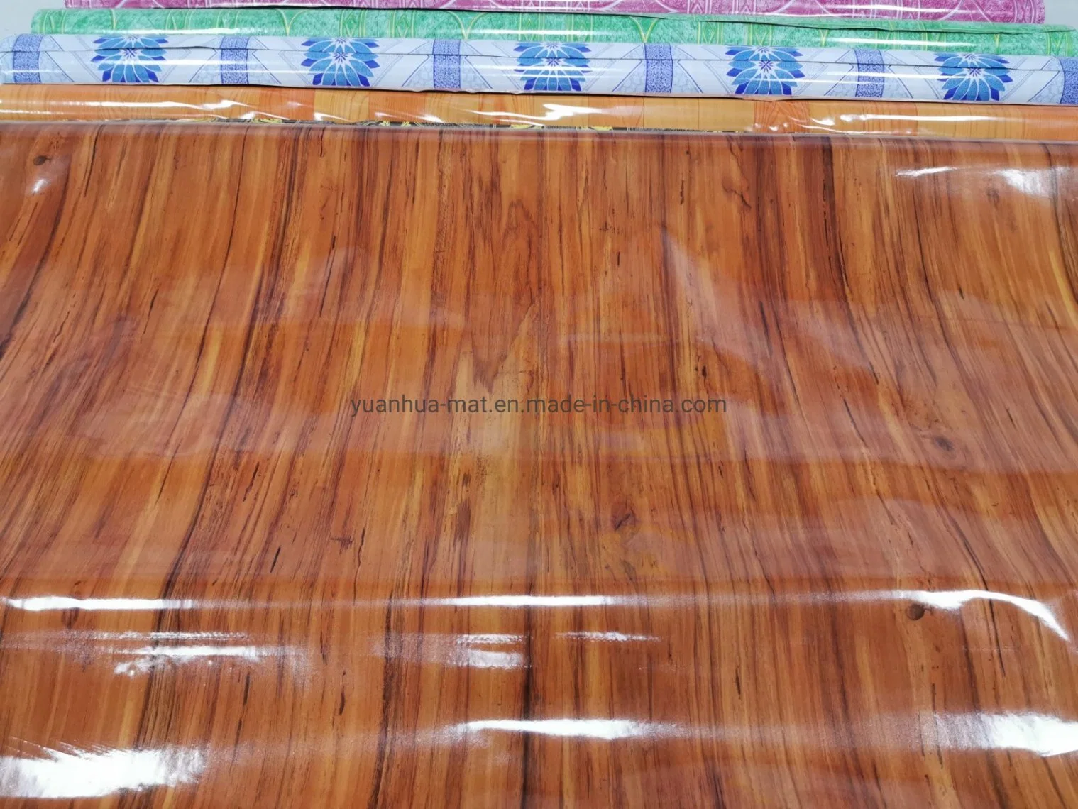 Customized Pattern 1.83m X 30m Water Proof Wood Design Plastic Vinyl Rolls PVC Flooring Covering