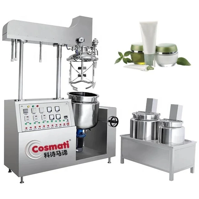 Promotion Face Cream Vacuum Mixer Cosmetics Emulsify Homogenizer Mixer with Oil Water Pot