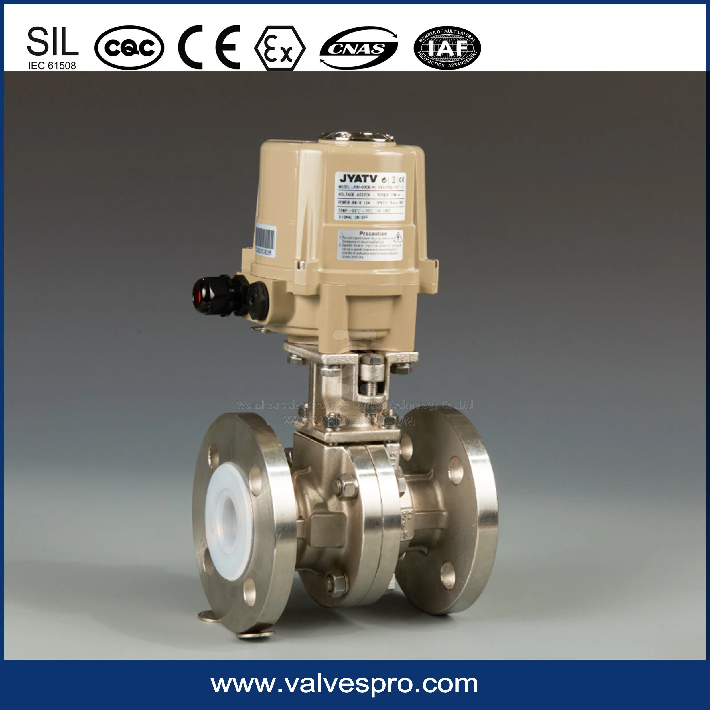 Electric Fluorine Lined Ball Valve Electric Flange Ball Valve ANSI/JIS/Pn/GOST