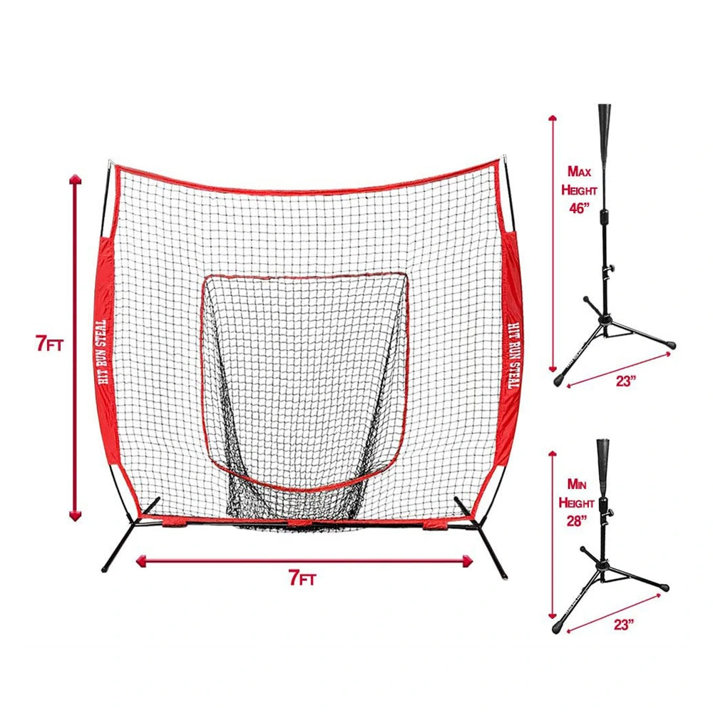 7&prime; X 7&prime; Baseball Softball Practice Net Baseball Batting Training Net with Carrying Bag