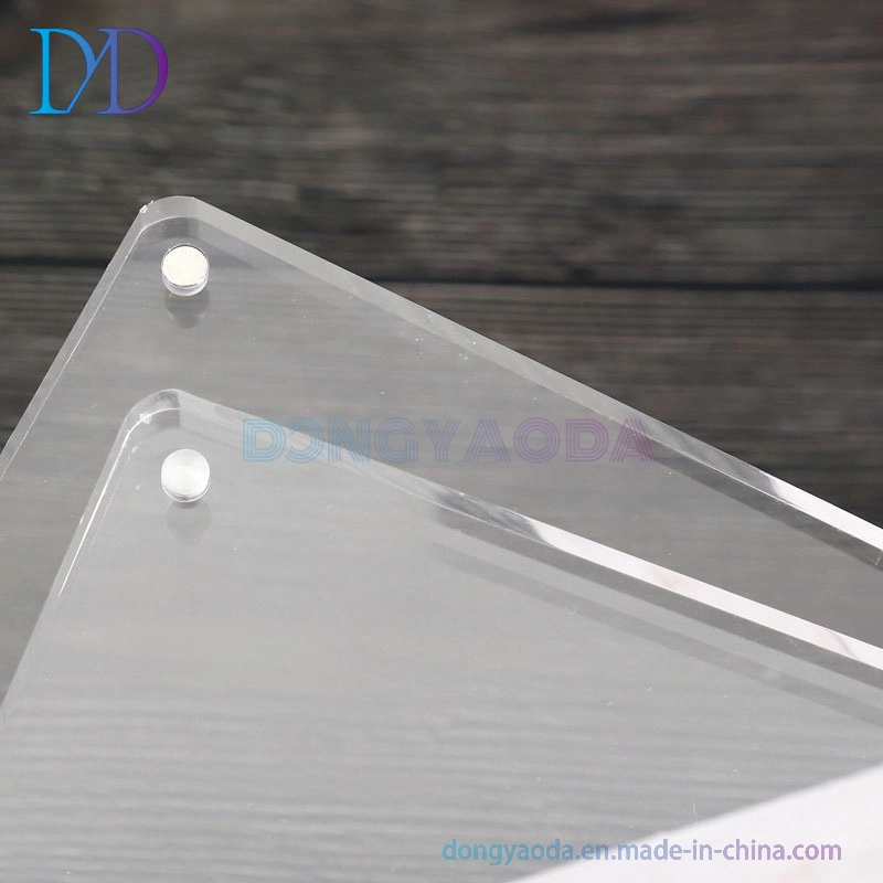 Transparenter Acryl A4 Magnetischer Rahmen, kundenspezifischer Plexiglas Kristallrahmen