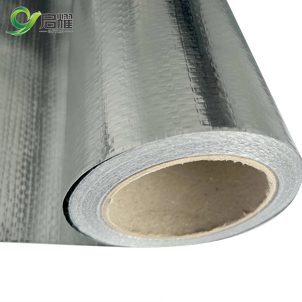 Aluminum Foil Backed Reinforced Woven PE Fabric Wall Wrap Radiant Barrier