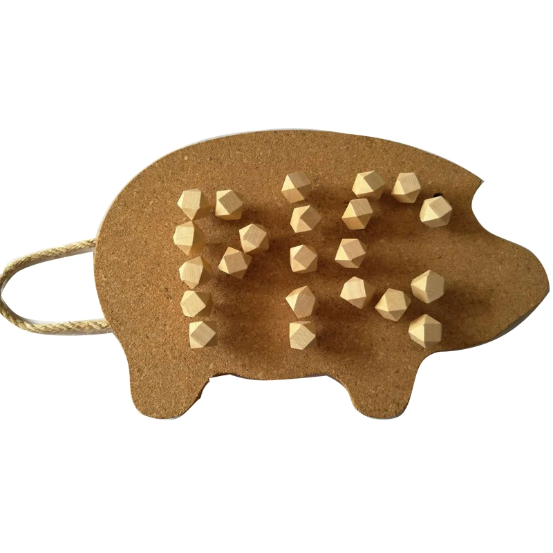 Pig Shape Message Bulletin Board Single Hard Cork with Hanging Double Sides