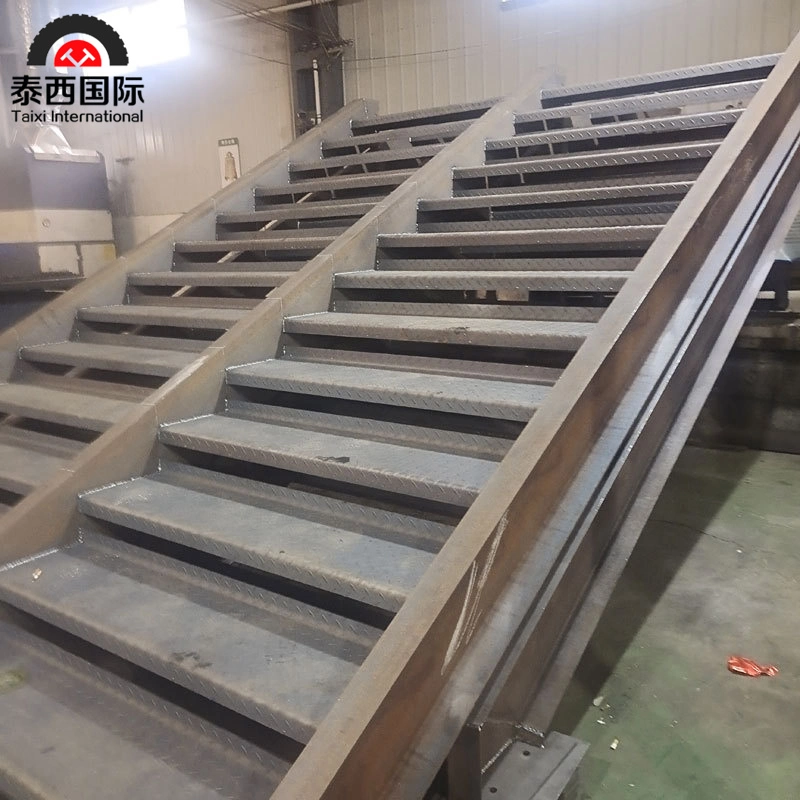 Custom High Quality Exterior Metal Stairs fábrica usado Straight Steel Escadas