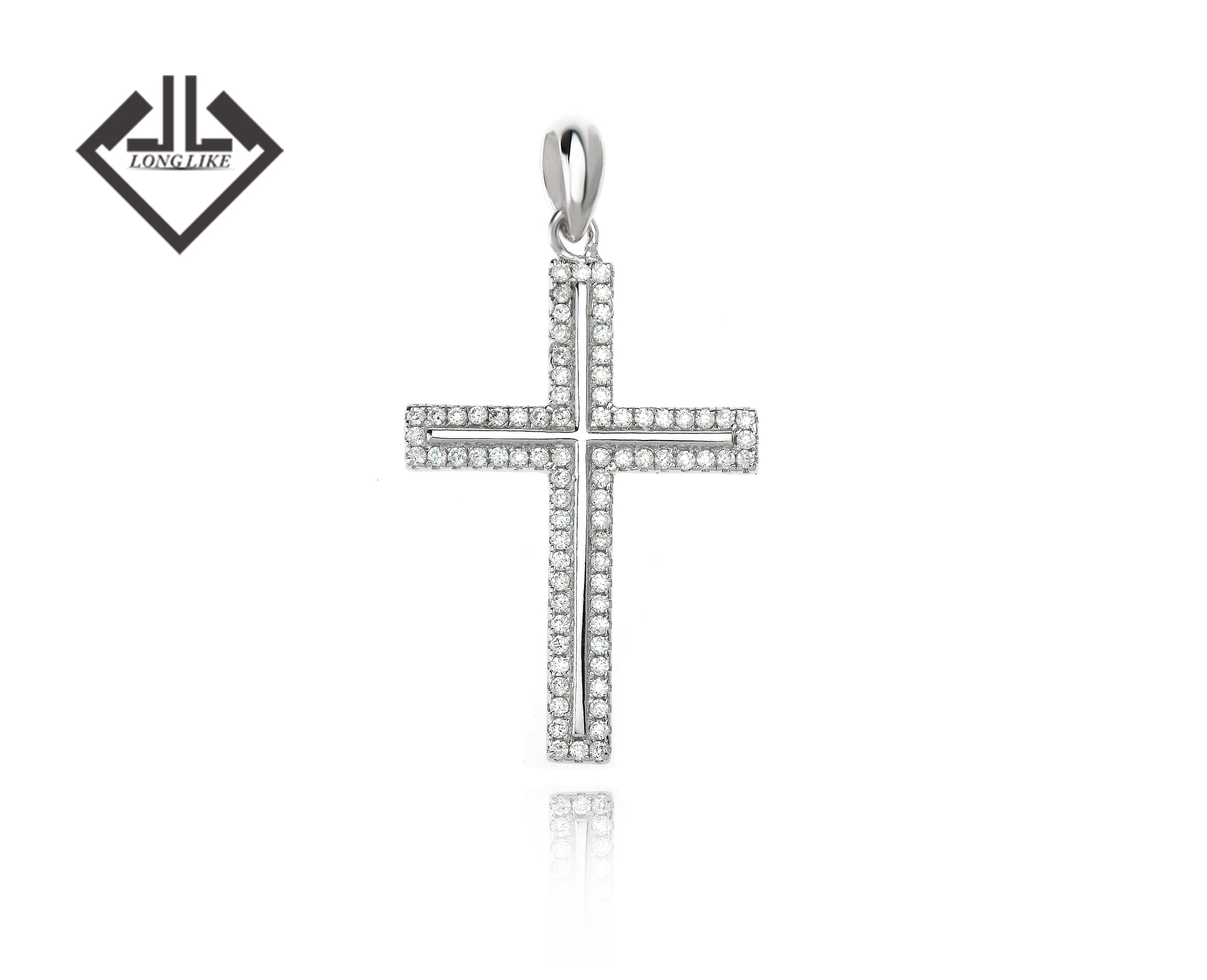 New Arrival 925 Sterling Silver Plain Cross Pendant Jewellery for Women