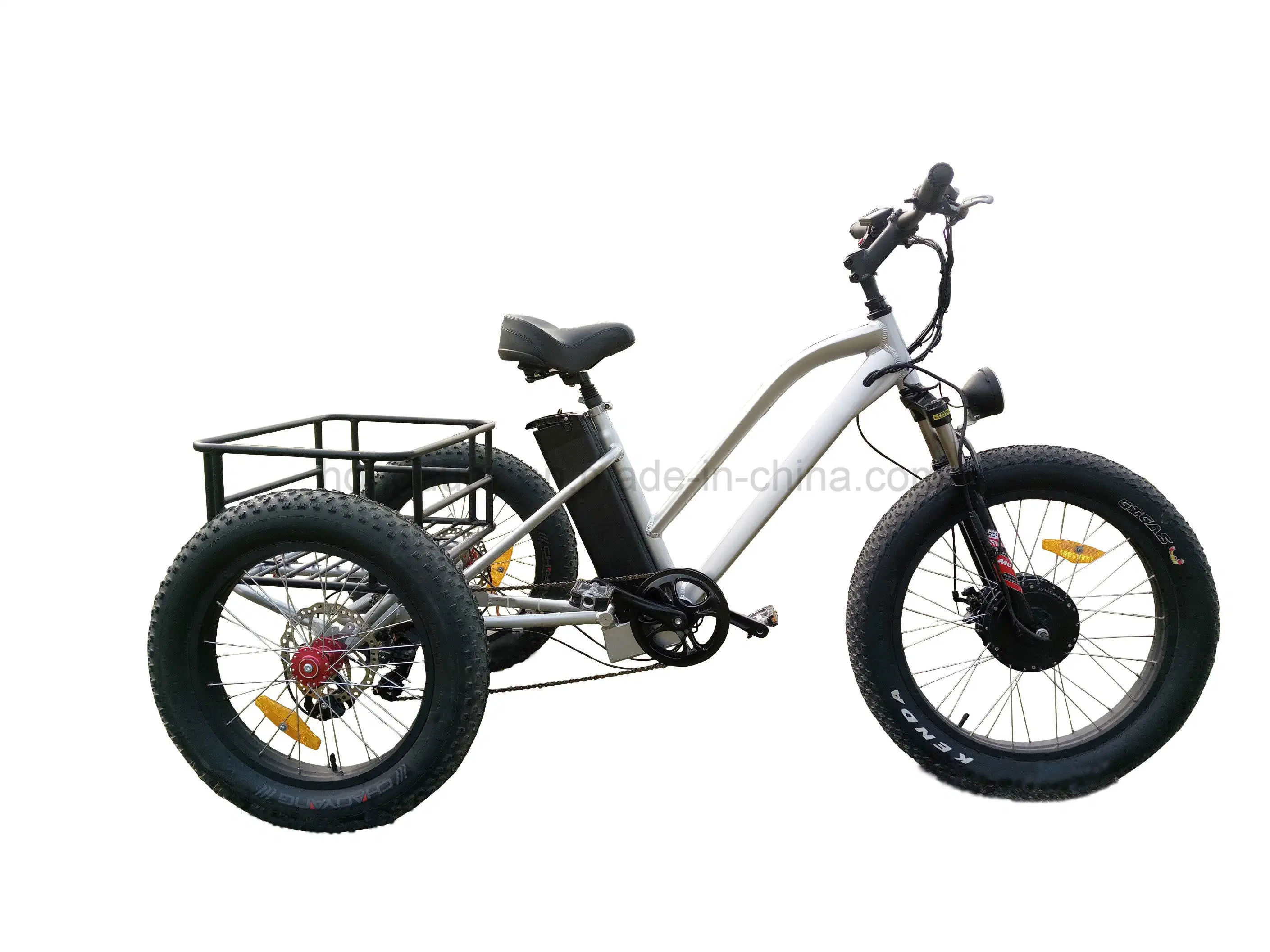 Aluminum Alloy Three Wheel 500W Fat Tire Cargo Electric Tricycle