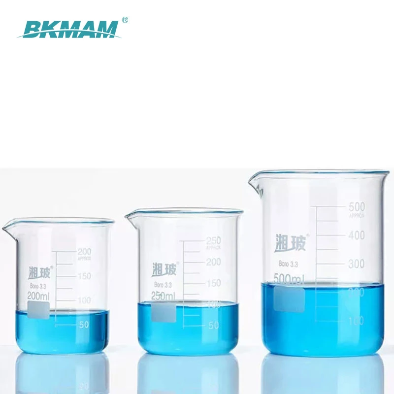 Factory 50ml-500ml Glass Beaker Lab Borosilicate Glass Beaker Glass Measuring Cup