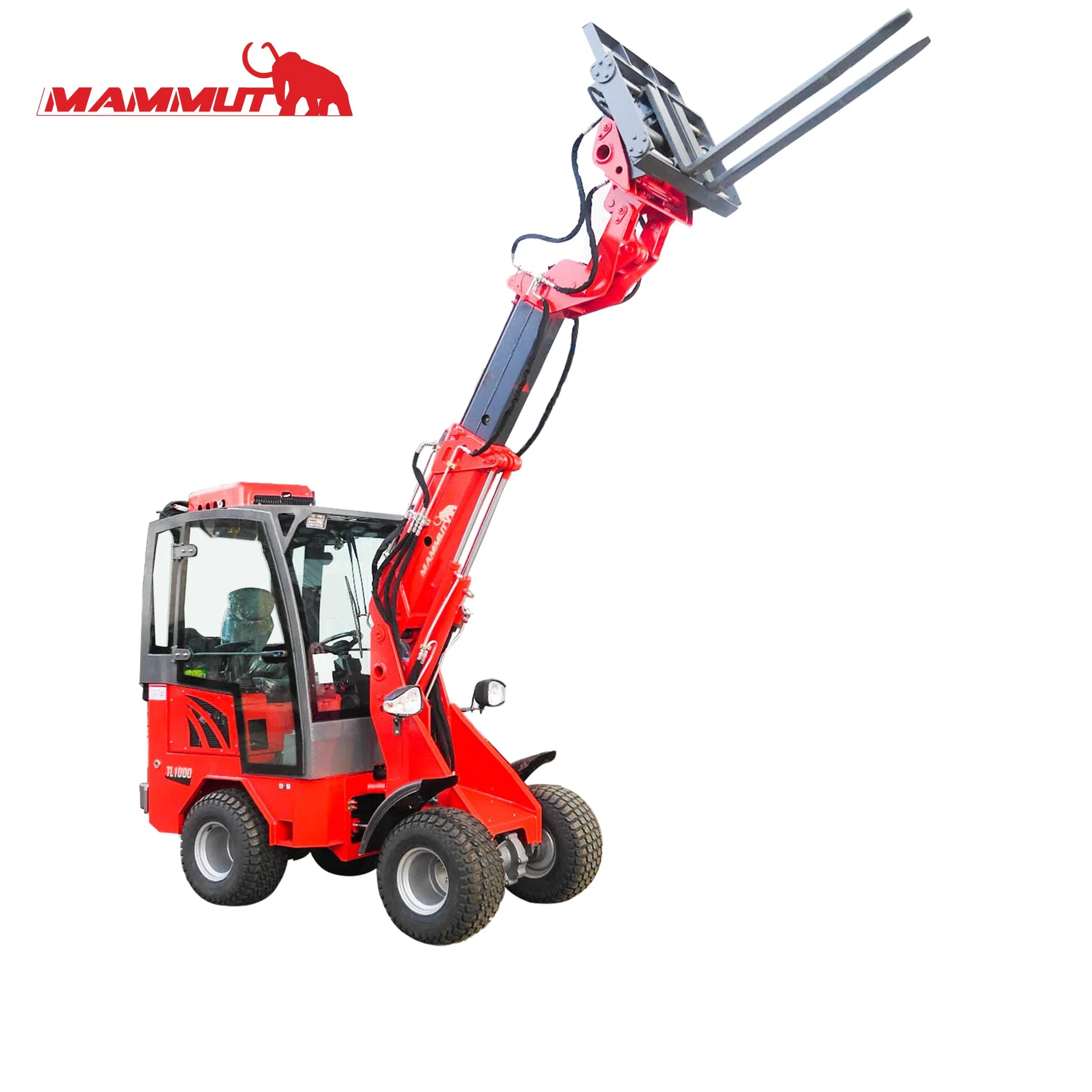 Telescopic Arm Mini Loader Electric Joystick Mini Front End Wheel Loader