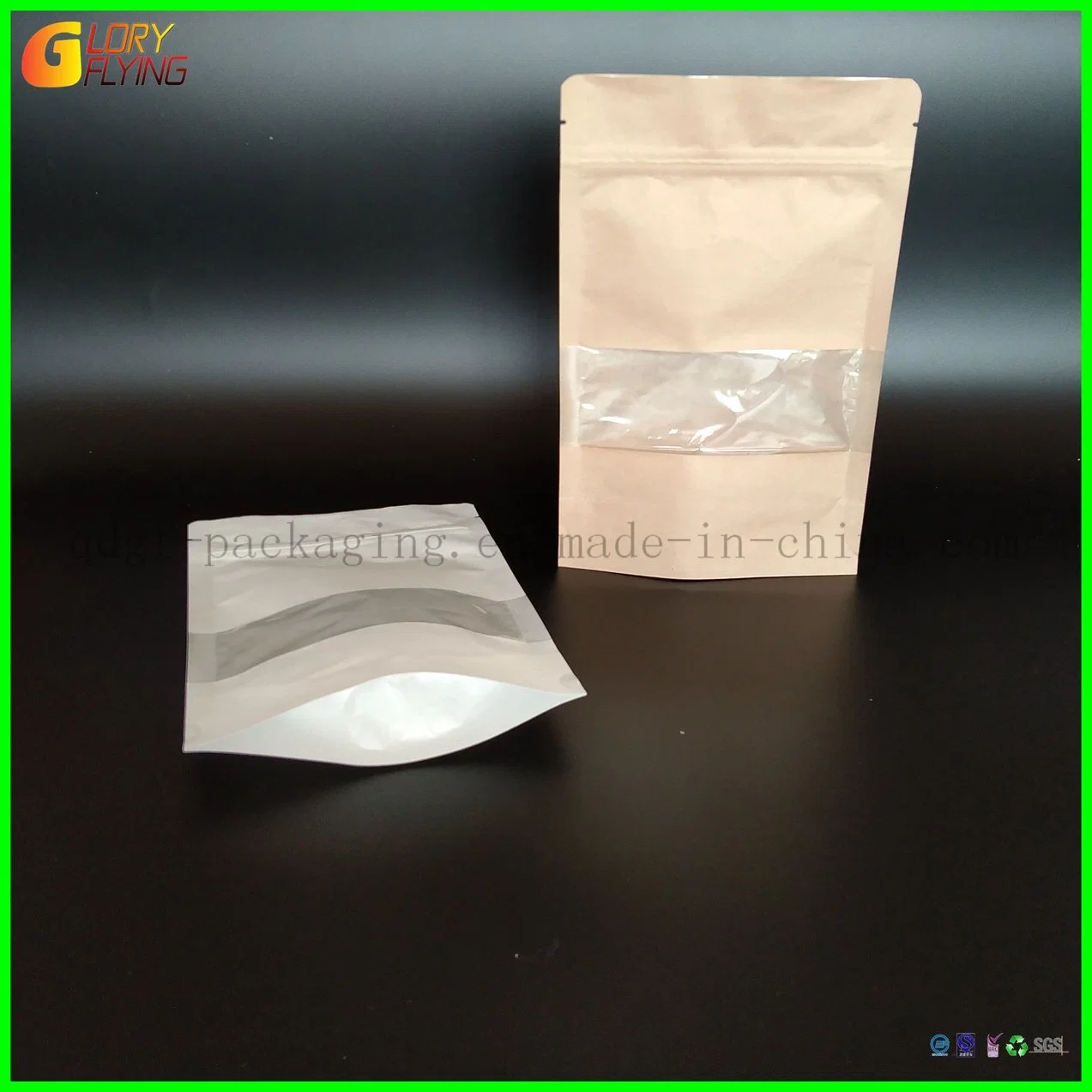 Translucent Window Plastic Tobacco Bag, Self-Standing Zipper Bag, Coffee Zipper Bag, Mango Plastic Bag, Snack Mini Bag