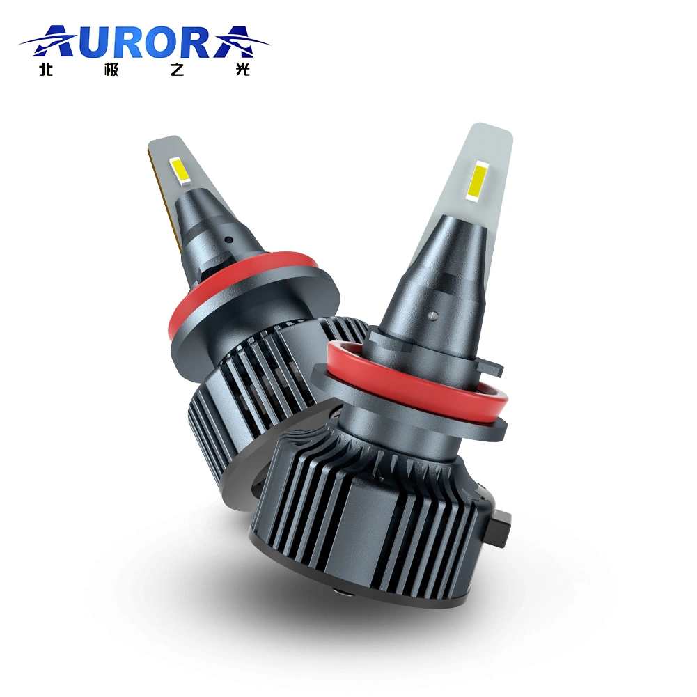 Aurora Unique Bullet Design Auto Car Parts Accessories 60W LED Headlight Bulb Lamp 6500K with Cooling Fan Factory OEM ODM