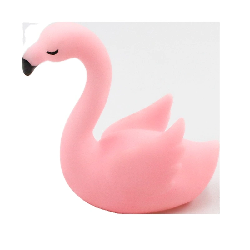 Noche Rosa claro Flamingo Bird Swan decoración de mesa en forma de cisne para Material PVC dormitorio niños