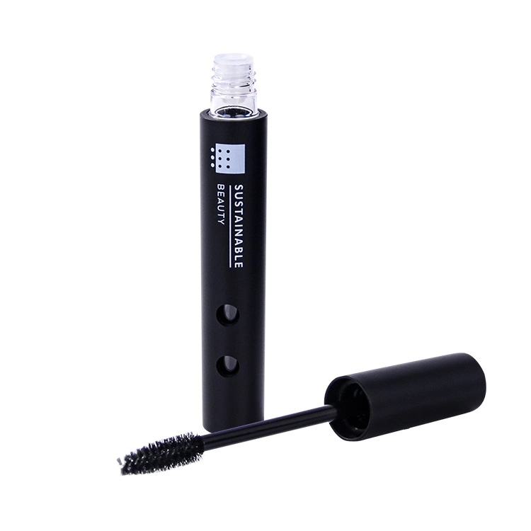 Cosmetic Packaging Black Round Clear 0.4oz Mascara Bottle 12g Container 12ml Mascara Tubes with Brush