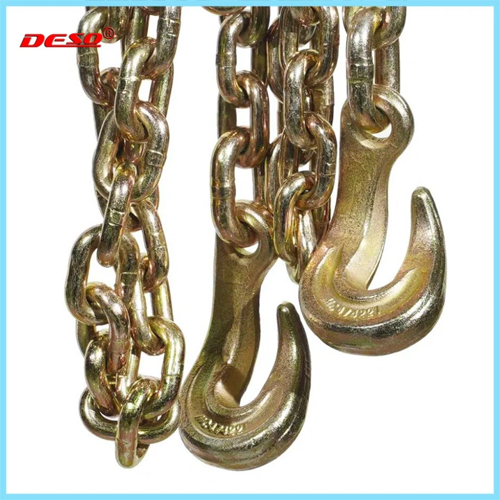 5/16"*15feet G80 Yellow Zinc Lifting Chain with Bent Hook