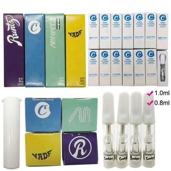 Cookies Newest Packaging 0.8ml 1.0ml 510 Thread Coil D8 Vape Pen Disposable/Chargeable E Cig Device Empty CB/D Extract Distillate Oil Cartridge Carts Vaporizer