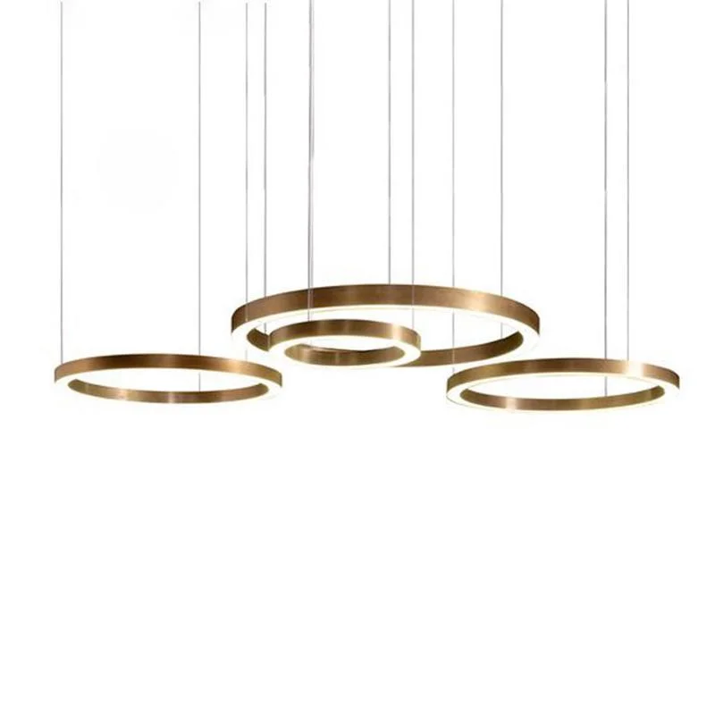 Customized LED Chandelier Light OEM ODM Ring Drop Lamp Round Circle Chandelier (WH-MI-170)