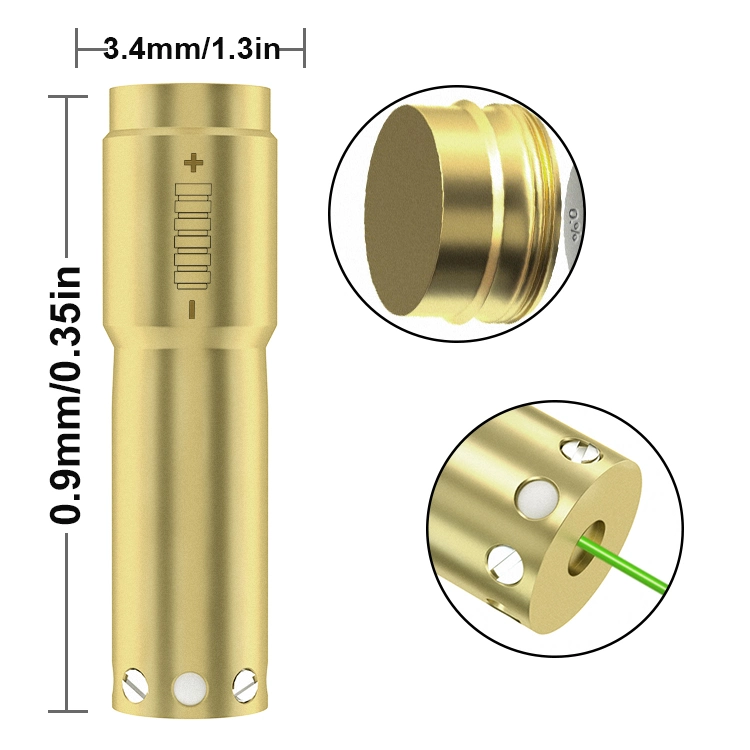 Cartridge de treino para laser de 9 mm Verde rolo de treino para laser Bullet for Dry Fire Training System, uma tampa de encaixe integrada e quatro anéis de borracha Backup