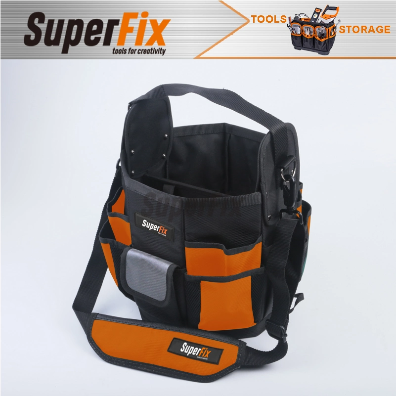 Multi-Purpose Tool Bag with Pockets, Steel Zipper, Big Capacity, Metal Buckle,