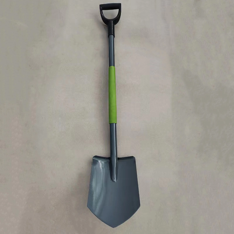 High quality/High cost performance  Ergonomics Shovel Metal Handle Garden Digging Square Shovel Spade for Europe Market