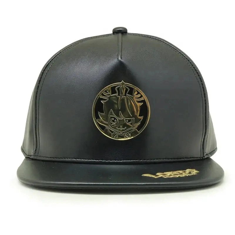 2023 New Design Wholesale/Supplier Custom Performance 5 Panel Baseball Cap Hat Fashion Sports PU Leather Snapback Caps with Embroidery Metal Rubber Patch