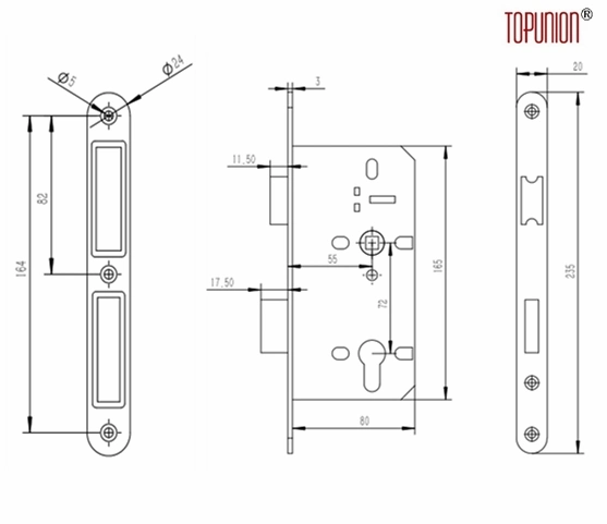 L'aimant mortaise de serrure de porte de casier de cas de verrouillage de serrure de porte du corps