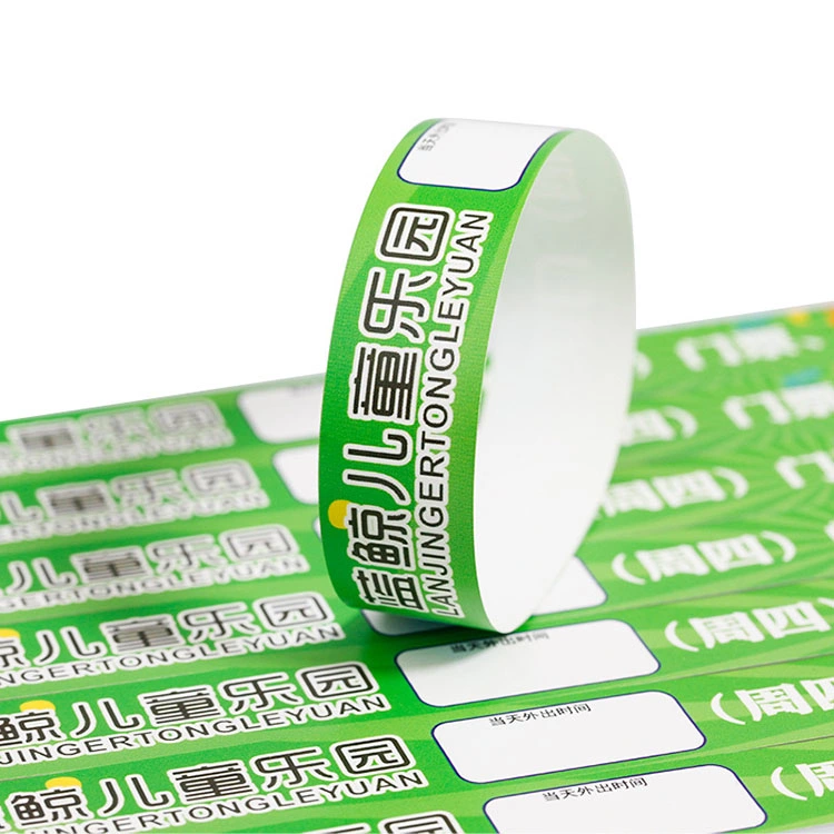 Amusement Park Entertainment F08 Chip RFID Paper Wristband