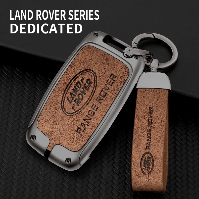 Fashion Zinc Alloy Leather TPU Protection Car Key Case for Land Rover