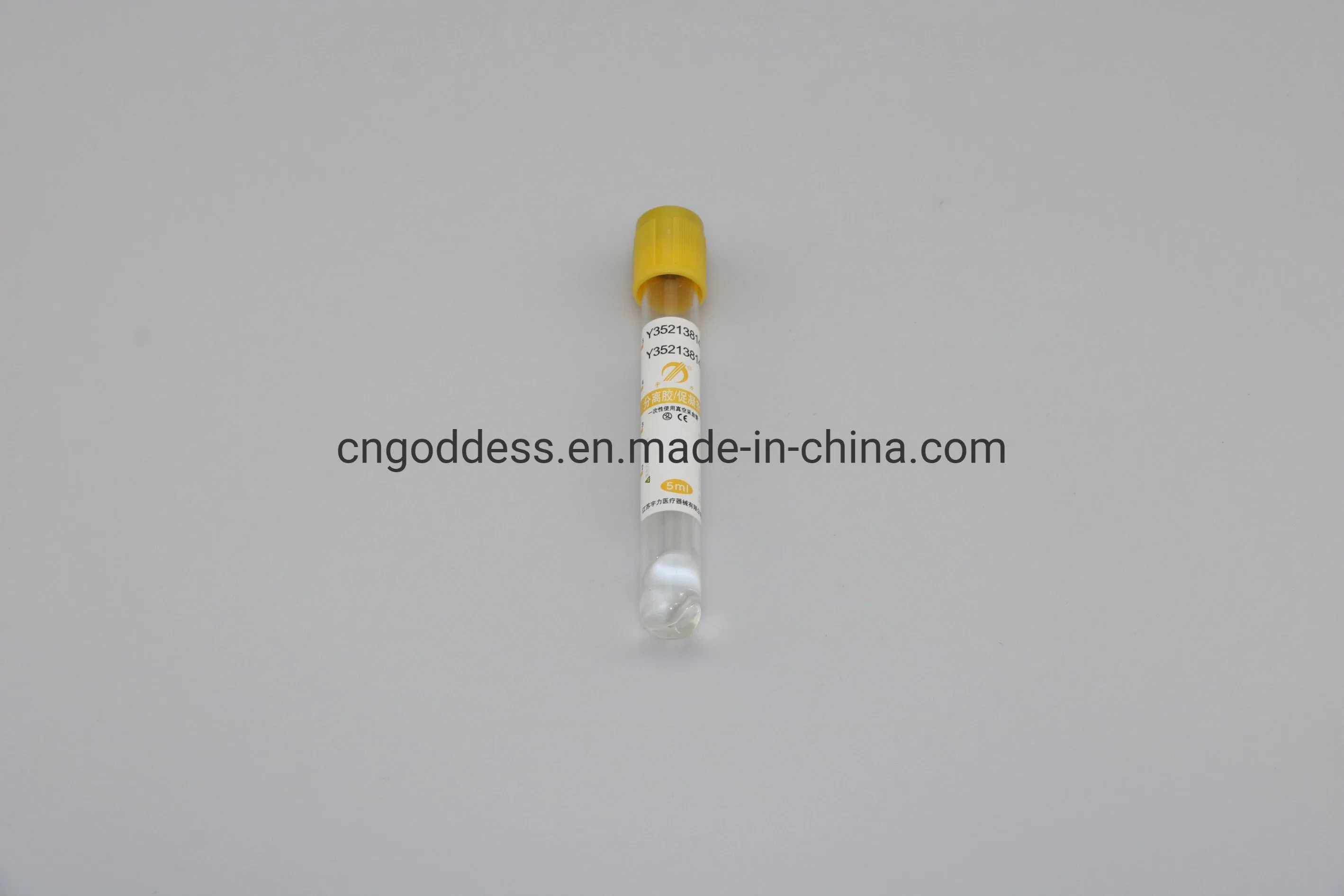 Lab Hospital Medical Disposable Consumable Yellow Separating Gel Blood Tube