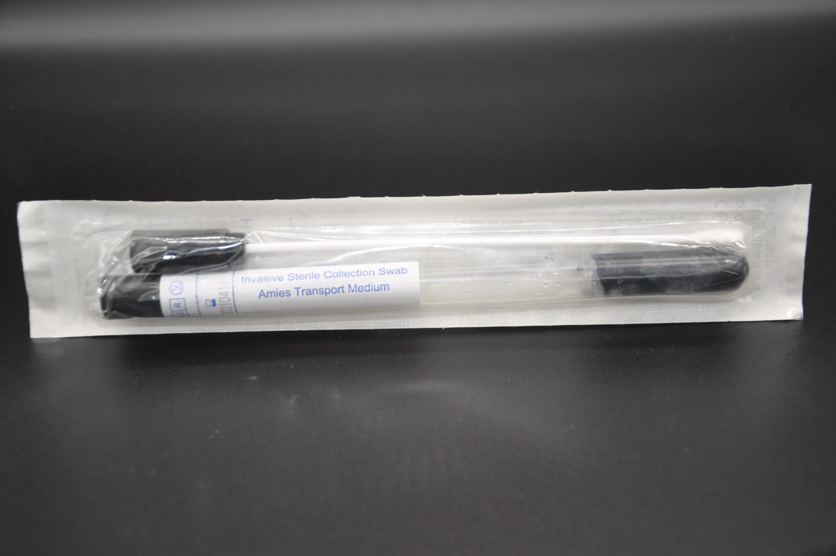 150mm Disposable Sampling Sterile Viscose Cotton Swab with Amies+Charcoal Medium