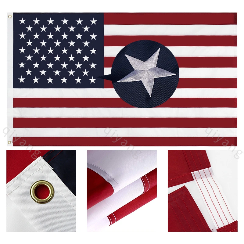 High-Quality 3*5FT Flags of All Countries Beach American Flags American Embroidery Flag USA Flags