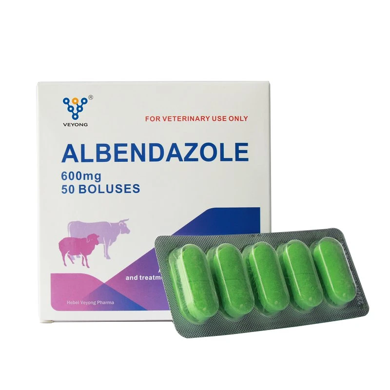 Tablet veterinaria bolo Albendazole 250mg, 300mg 600mg, 1.500 mg, 2500mg con GMP mejor precio