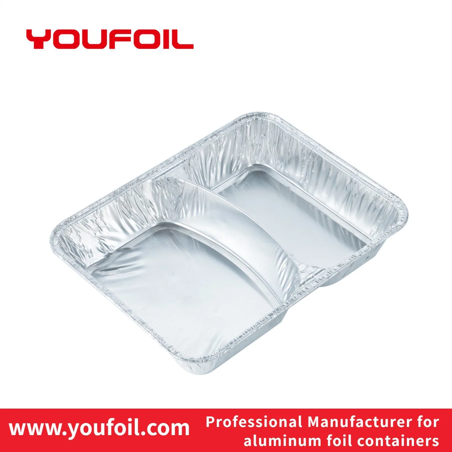 Disposable Food Container Silver Color Multiple Compartments