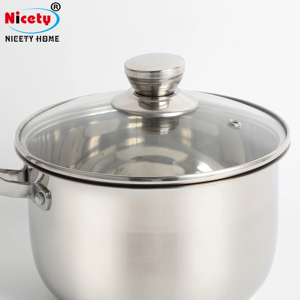 Sartén de acero inoxidable utensilios de cocina establecido Premium Doble fondo encapsulado menaje de cocina olla mayorista