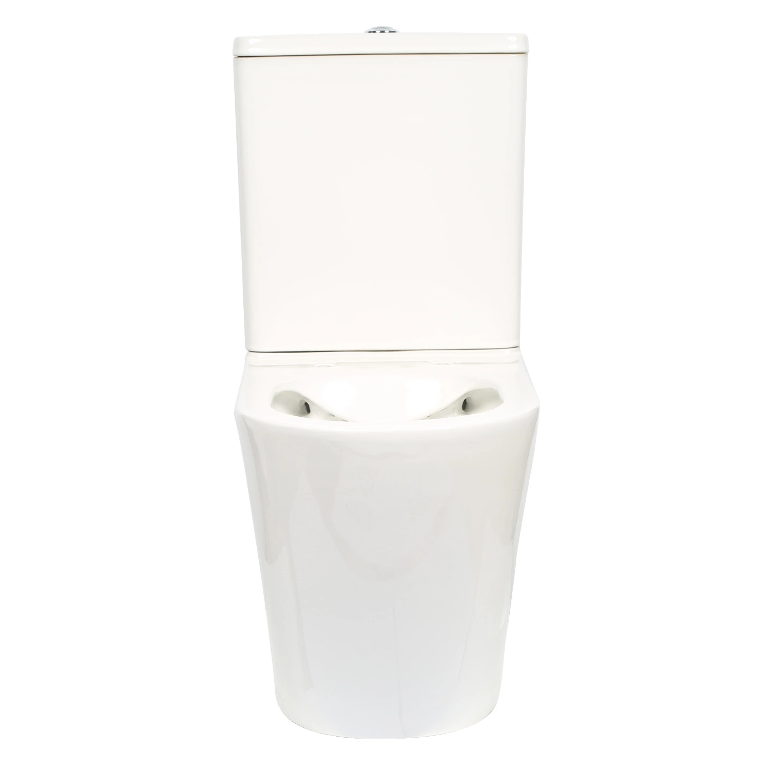 Factory Supply Sanitary Ware White Color Round Water Closet Wc Washdown Two Piece P-Trap Toilet