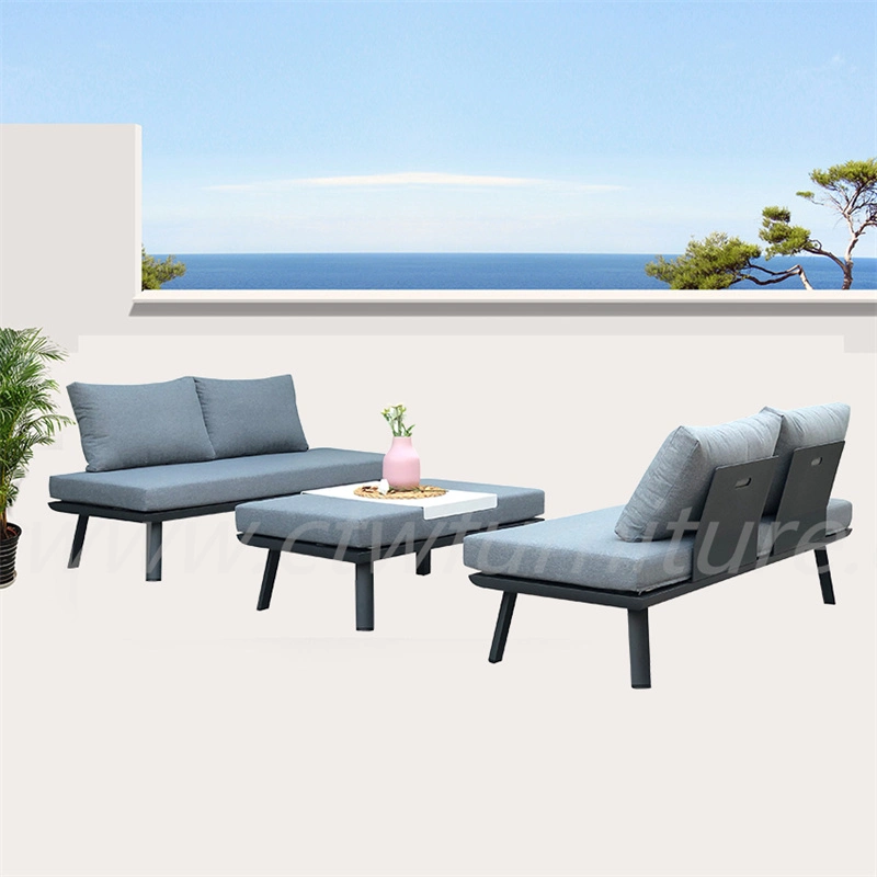 Guter Verkauf Balkon Design Sofa Outdoor Aluminium Frame Style Garten Sofa