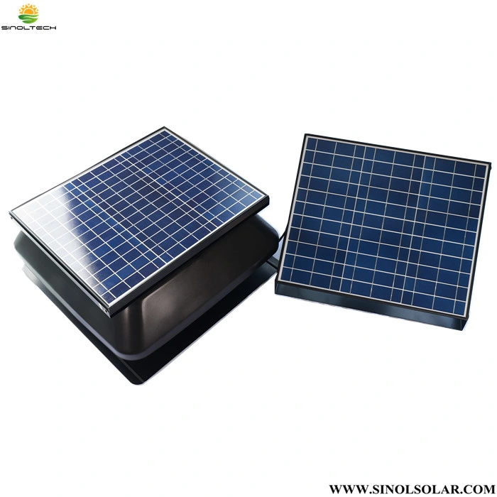 14 Inch 40W Solar Powered Roof Mount Exhaust Fan for Greenhouse (SN2016029)