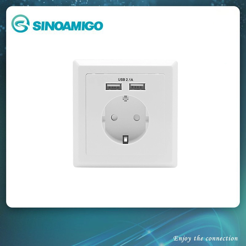 4 Way Wall Socket with USB Charger with Switch