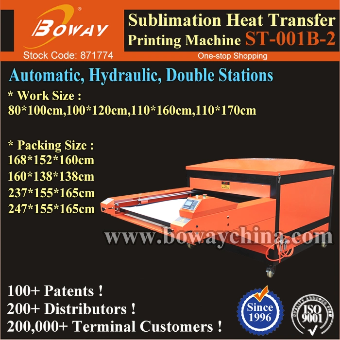 110X170cm Automatic Hydraulic Thermal Hot Heat Transfer Press Tarpaulin Printer