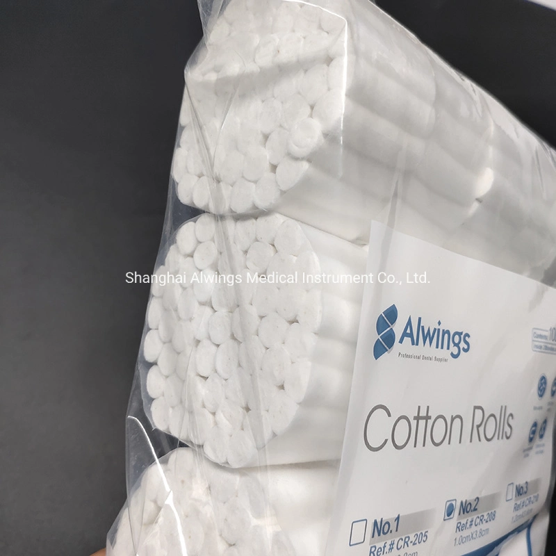 Alwings Pure Cotton Made Dental Cotton Rolls with High quality/High cost performance  Absorbent