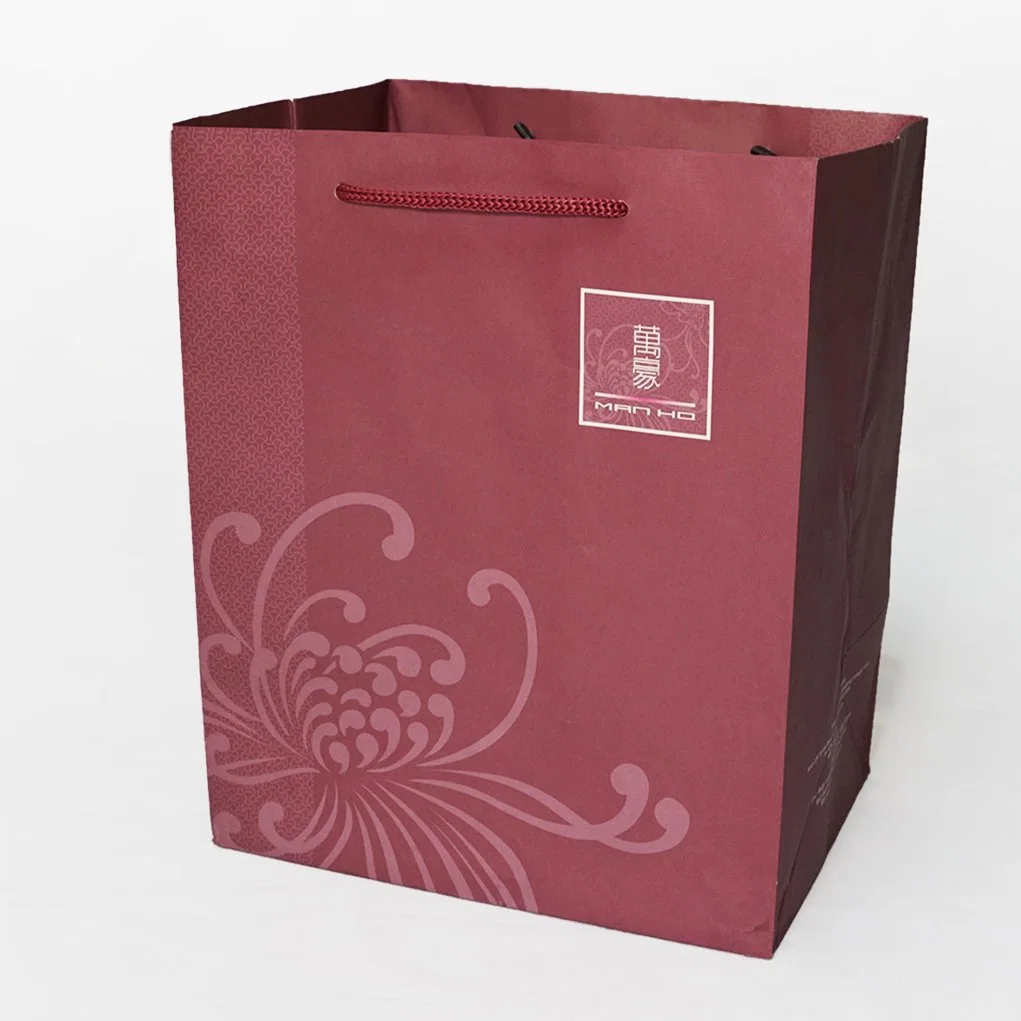 Chine usine de vente en gros emballage personnalisé de haute qualité papier Kraft Shopping Sac cadeau fourre-tout d'emballage avec poignée torsadée pour cosmétiques/vêtements