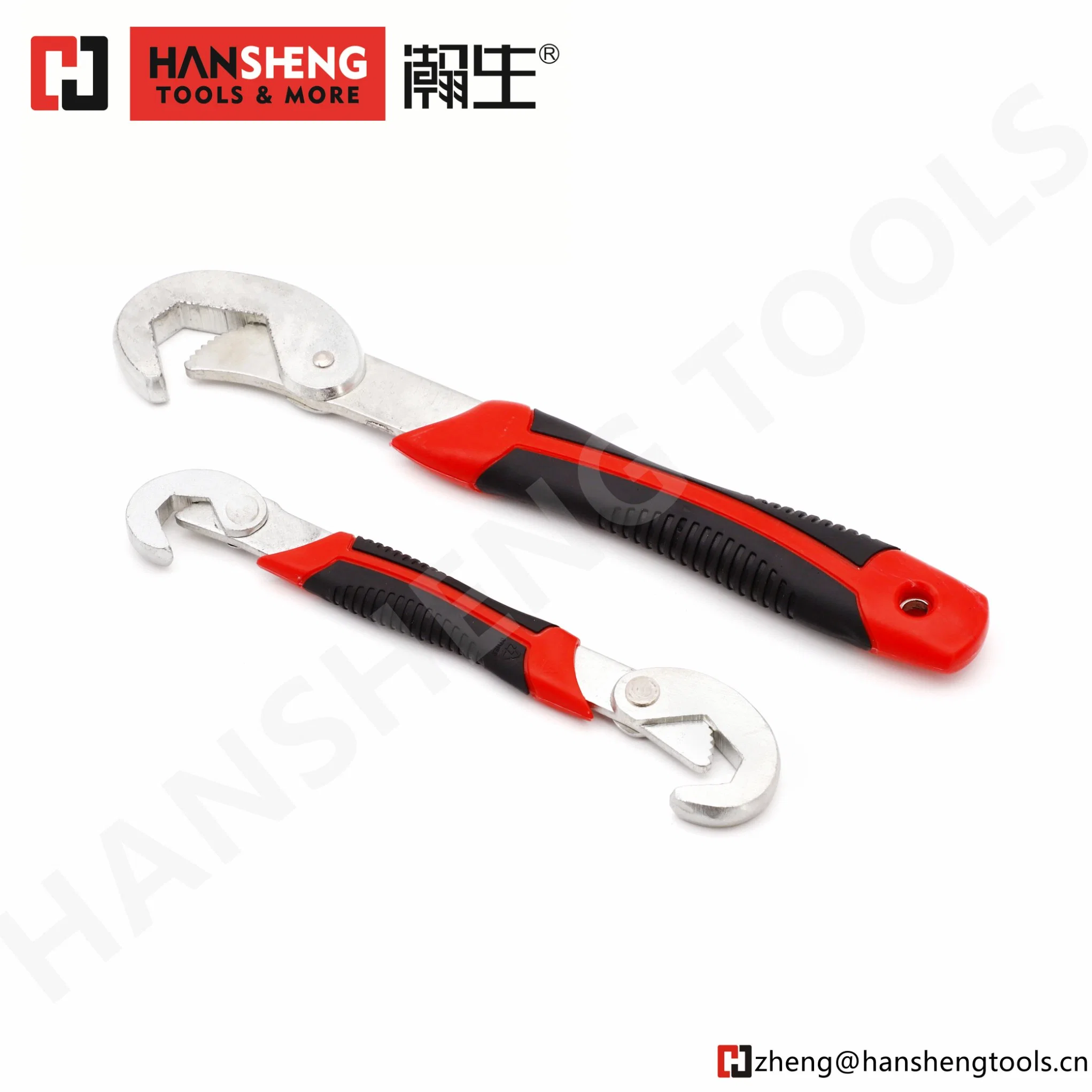 Professional Hand Tool, Hardware, Made of Carbon Steel, Chrome Plated, Dipped Handle, Adjustable Wrench